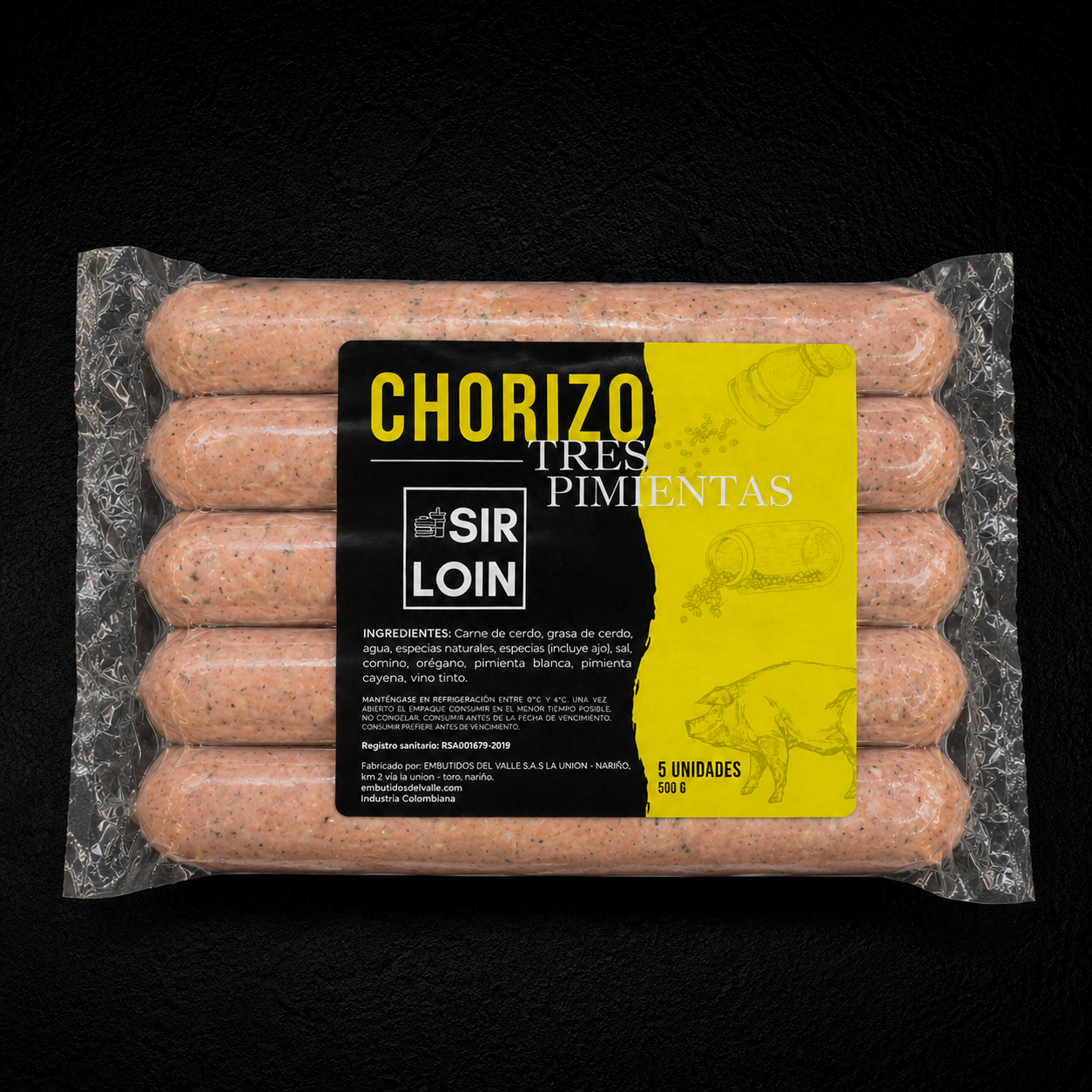 Chorizo Tres Pimientas x 5und